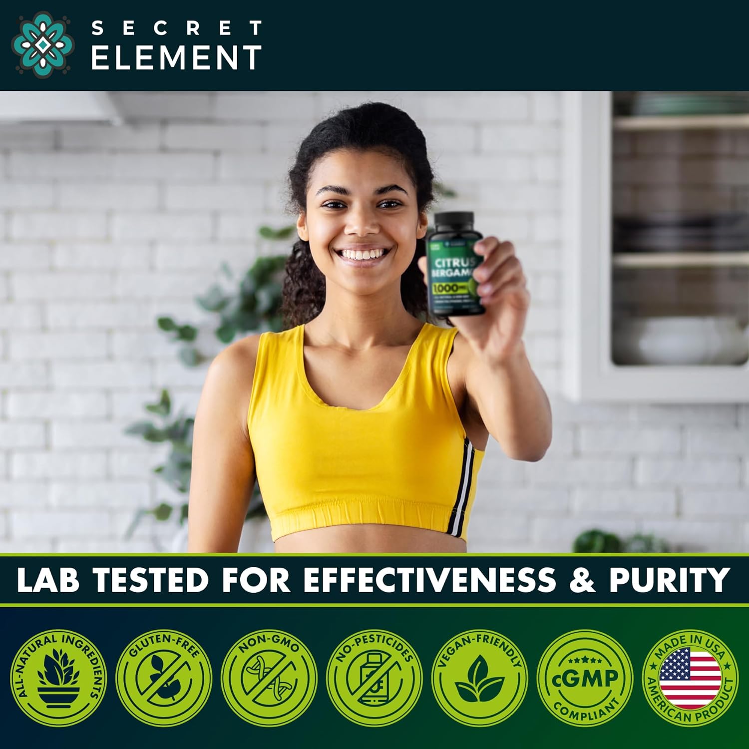 Citrus Bergamot Extract 1000mg - Citrus Bergamot Supplement for Heart, Immune System Support, and Healthy Aging - Pure, Vegan Bergamot Capsules