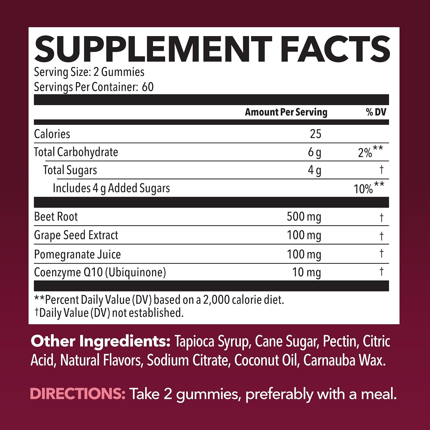 Beet Root Gummies with COQ10 & Pomegranate - Nitric Oxide Supplement for Men and Women - Beetroot for Endurance, Performance, Recovery - Vegan, Non-GMO, Gluten Free - Mixed Berry Flavor, 120 Count