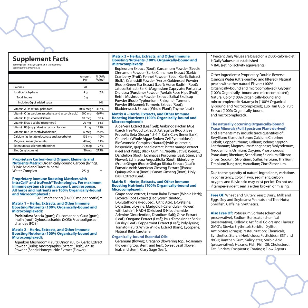 Drucker Labs -intraIMMUNE Organic Liquid Daily Immune & Defense Support, Multivitamin, Elderberry, Echinacea, Zinc, Vitamin D, C E, Vegan, Non GMO, Gluten Free (32 oz., Sugar Free Peach Berry)