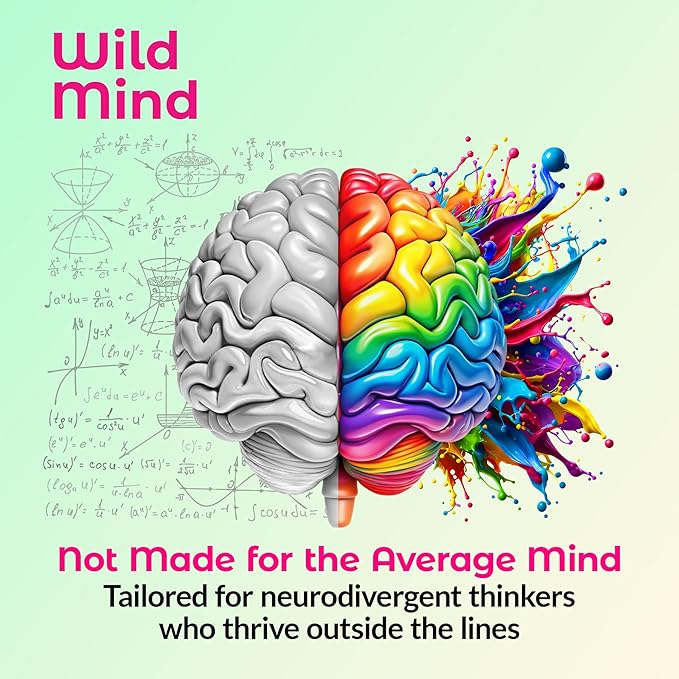 Wild Mind Mental Clarity Balanced Focus & Mood Support Supplement for Mental Wellness– 4-Ingredient Nootropic Brain Support for Calm & Energy – Vegan, 90 Capsules, 30-Day Supply