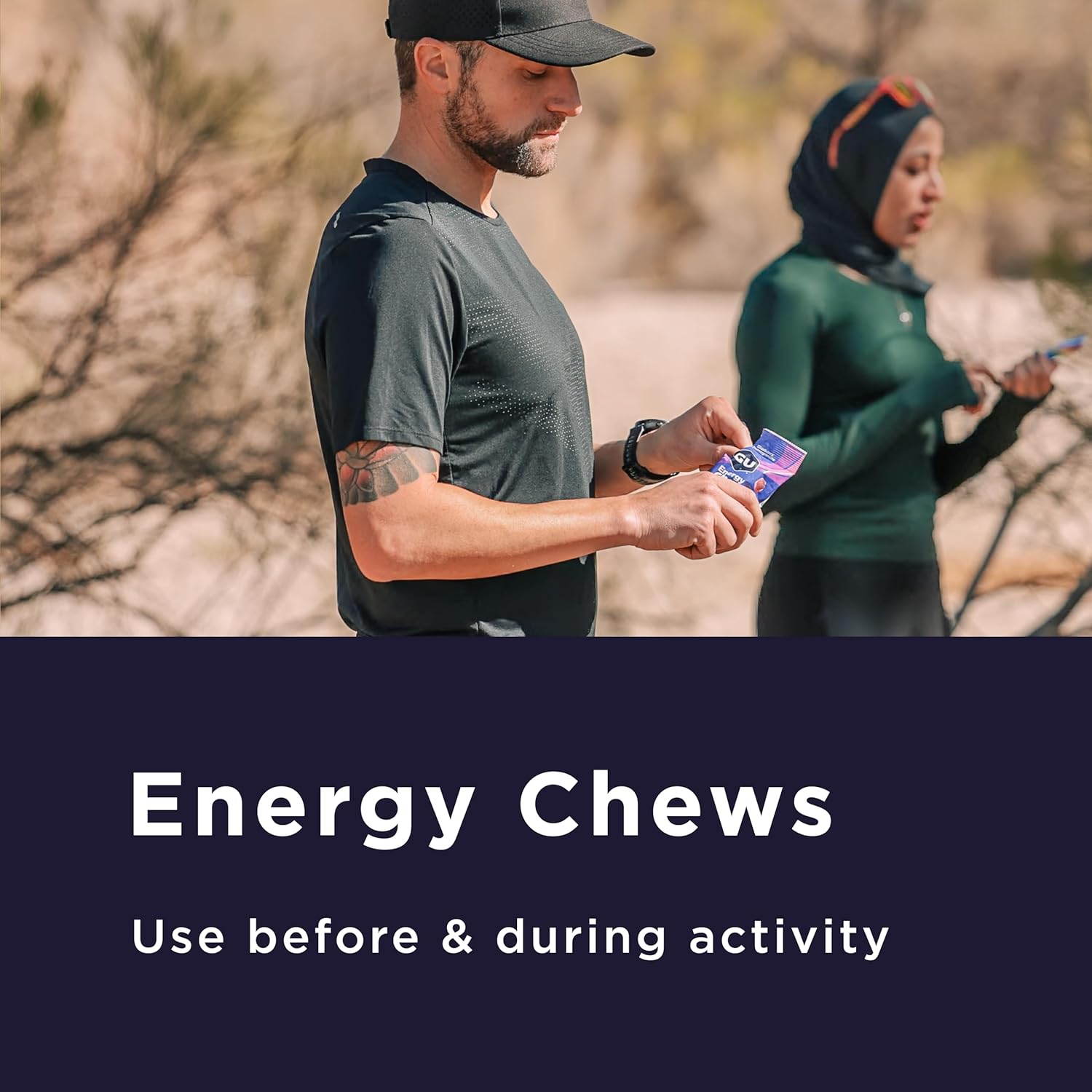 GU Energy Chews, Blueberry Pomegranate Energy Gummies with Electrolytes, Vegan, Gluten-Free, Kosher, and Dairy-Free On-The-Go Energy for Any Workout, 12 Bags (24 Servings Total)