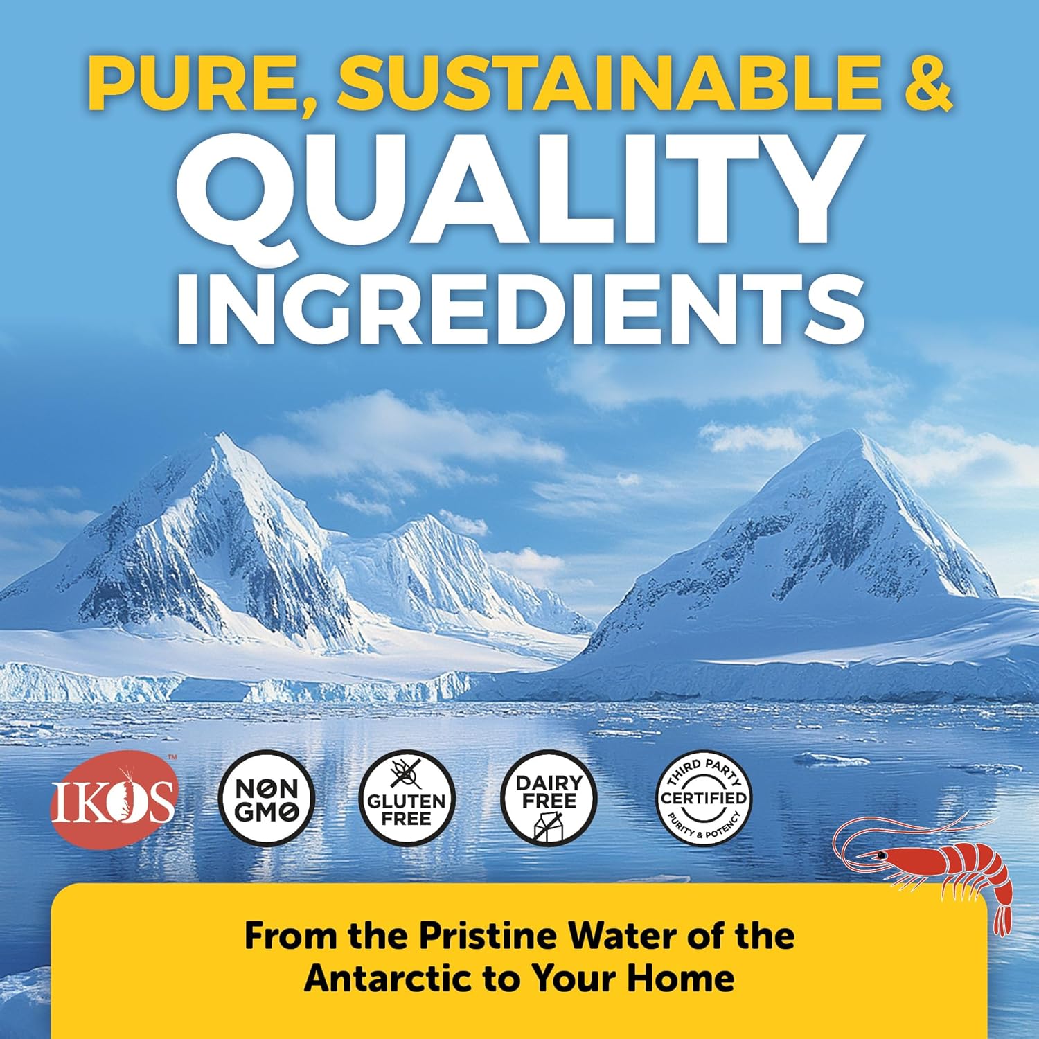 Viva Naturals Antarctic Krill Oil Omega 3 Supplements 1250 mg - DHA EPA Omega-3 & Astaxanthin Concentration for Joint Health, No Fish Burp - 60 Krill Oil Capsules