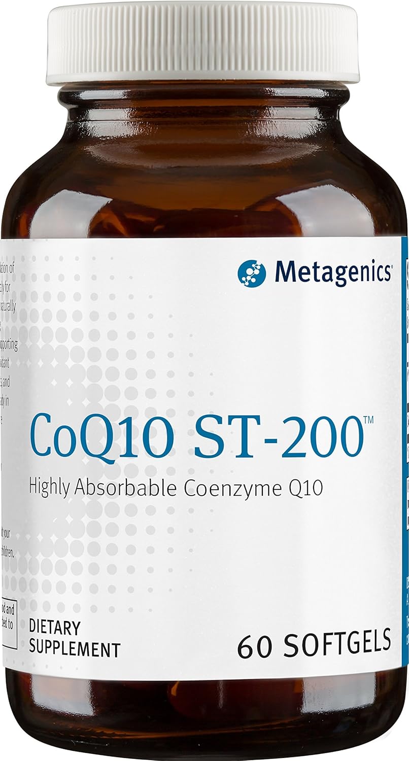 Metagenics CoQ10 ST-200 mg, Highly Absorbable 200 mg Coenzyme Q10 Supplement to Help Support Energy Production and Cardiovascular Function - 60 Count