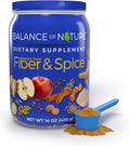 Balance of Nature Fiber & Spice - Psyllium Husk, Flax Seed, Turmeric & Apple - 30 Servings