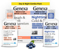 Genexa Daytime Cough & Congestion + Nighttime Severe Cold & Flu Combo Pack, Dye Free, 0% Artificial Additives, Liquid Multi-Symptom Cough, Cold, & Flu, Organic Blueberry Flavor, 12 fl oz (2 Pack)
