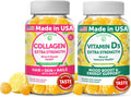 Lunakai Collagen and Vitamin D3 Gummies Bundle - Non-GMO Anti Aging Supplements for Men & Women - Immunity, Bone and Mood Support Gummy for Adults - 30 Days Supply