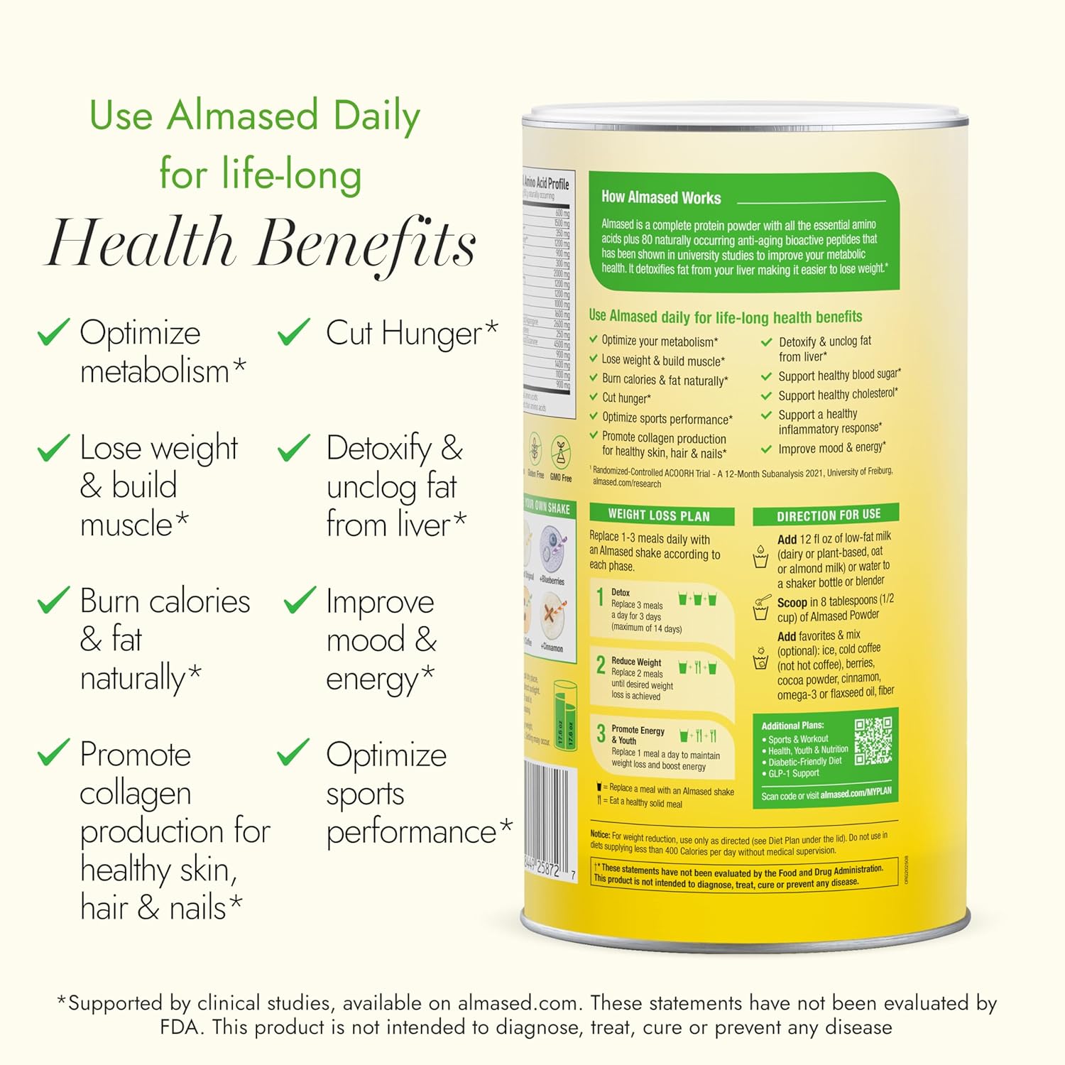 Almased protein powder for weight loss and GLP-1 supplement weight loss supplement