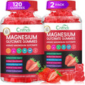 Magnesium Glycinate Gummies Sugar Free for Kids & Women, High Absorption Manganese Glycinate with L-Threonate, Calcium, B6, D3, Chews Gummies, Relaxation, Stress Relief, Night Rest