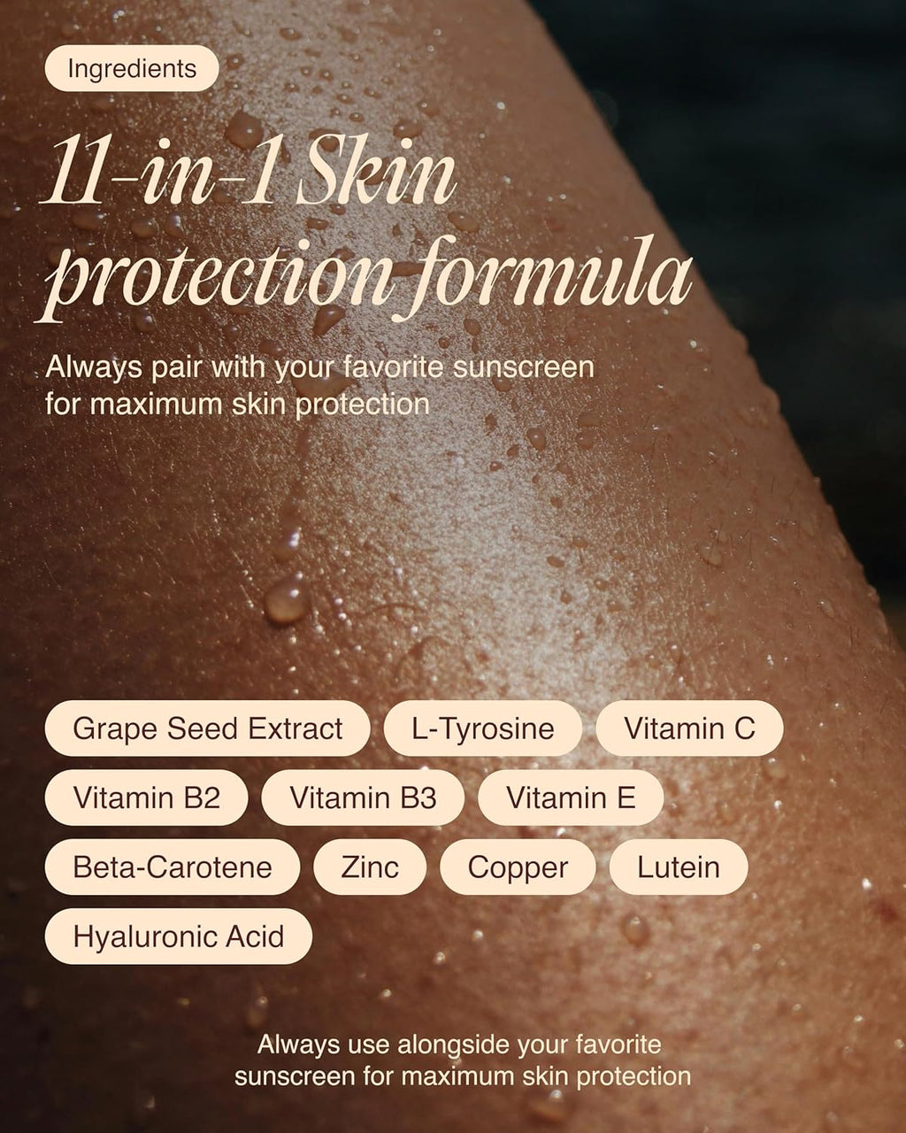 Golden Skin Tanning Supplement for Women & Men – Potent Tanning Pills with Beta Carotene, Lutein & L-Tyrosine for Skin Health | Natural Antioxidant Supplement & Tanning Vitamins | 90 Vegan Capsules