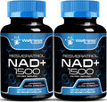 NAD Supplement, 1500mg - Liposomal NAD+ Supplement with Resveratrol, NAD Plus Boosting - Support Cellular Health, Stamina & Healthy Aging - Ultra Strength Capsules, USA Made - 2 Pack