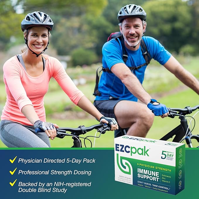 EZC Pak 5-Day Tapered Immune Support Booster - Vitamin Immune Support Supplement, Echinacea, Zinc Vitamin C, Vitamins for Immune System Support, Immune Boosters for Adults - Immune Support Vitamins