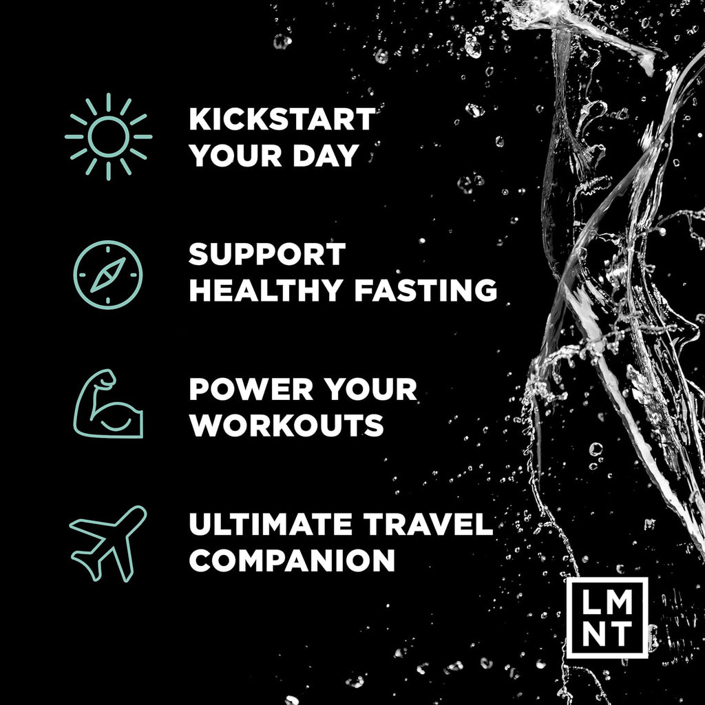 Drink LMNT Zero Sugar Electrolytes - Raw Unflavored Salt | Drink Mix | 30-Count