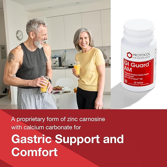 PROTOCOL FOR LIFE BALANCE GI Guard - for Gastric Health & Comfort - with PepZin GI - for Digestive Gut Health - Non-GMO & Vegan - 60 Tablets