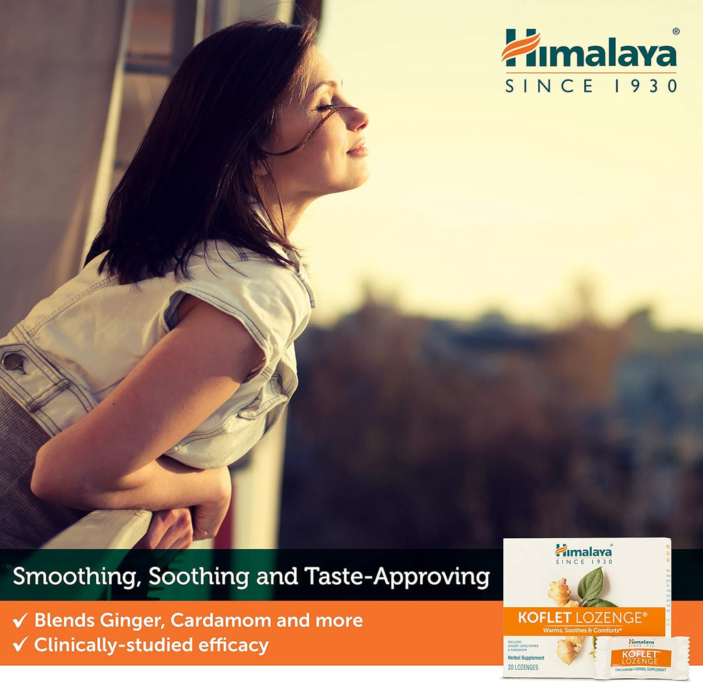Himalaya Koflet Lozenges,Natural Herbal Cough Drop for Warming Relief and Soothing Throat Comfort (3-Pack, Menthol)