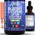 Clean Nutra Eye Vitamins Liquid Drops | Bilberry Lutein & Zeaxanthin Lycopene Astaxanthin | All-in-One Care for Eyes | Eye Health Support Vitamin and Mineral Supplement Fruit Flavor