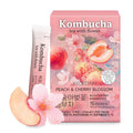 KKOKDAM Kombucha Tea - Peach & Cherryblossom Korean Tea - Kombucha Drinks Probiotic Support, Low Calorie, Sugar Free Kombucha Pack - 15 Packs