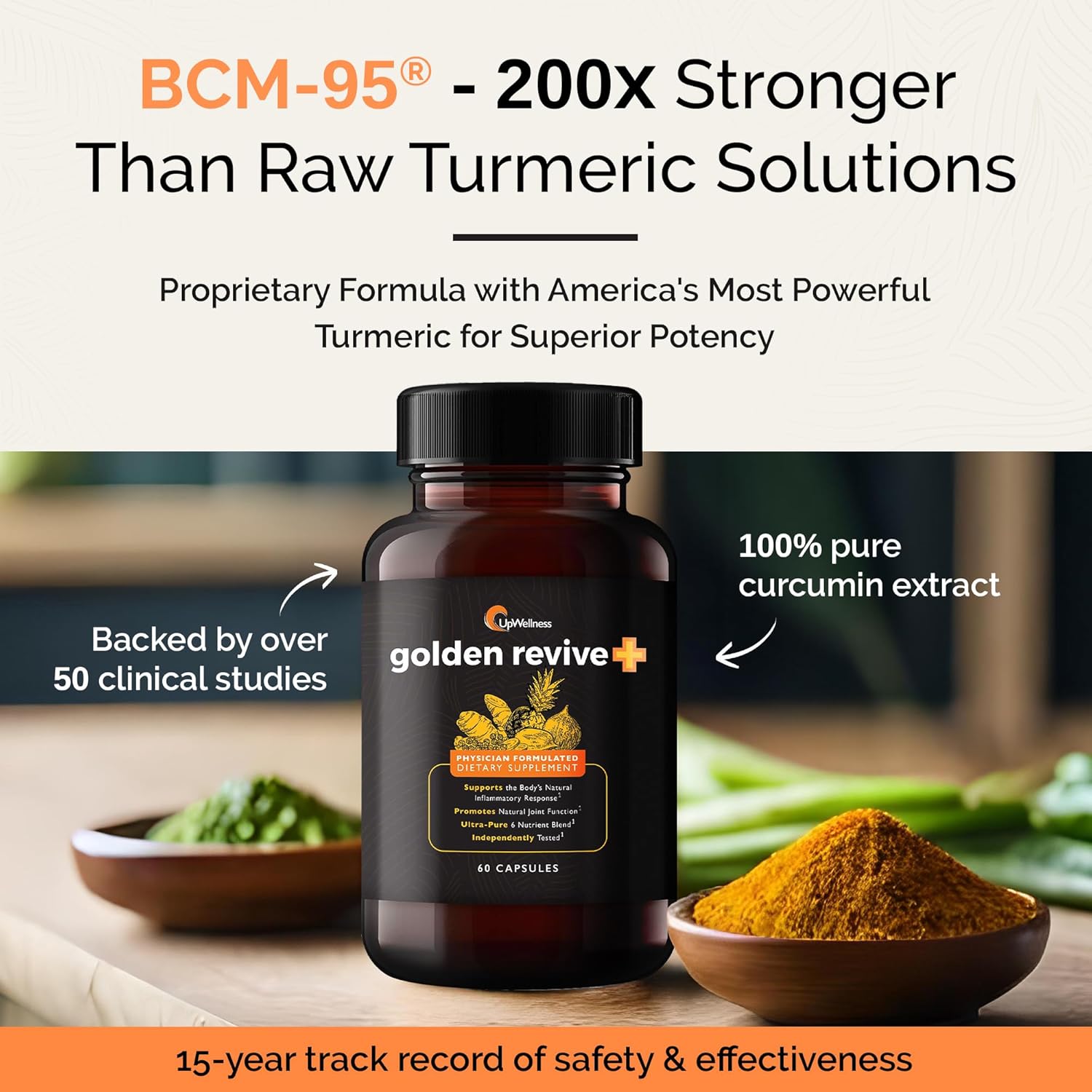 Golden Revive + Joint Support Supplement Featuring Turmeric with Black Pepper, Quercetin, and Magnesium- Turmeric Boswellia Supplement - 6 Active Ingredients - 60 Capsules, 5 Pack