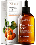 Gya Labs Organic Pumpkin Seed Oil for Hair - 100% Pure Natural Unrefined Pumpkin Carrier Oil for Skin, Face - Nourishing & Strengthening (3.4 Fl Oz)
