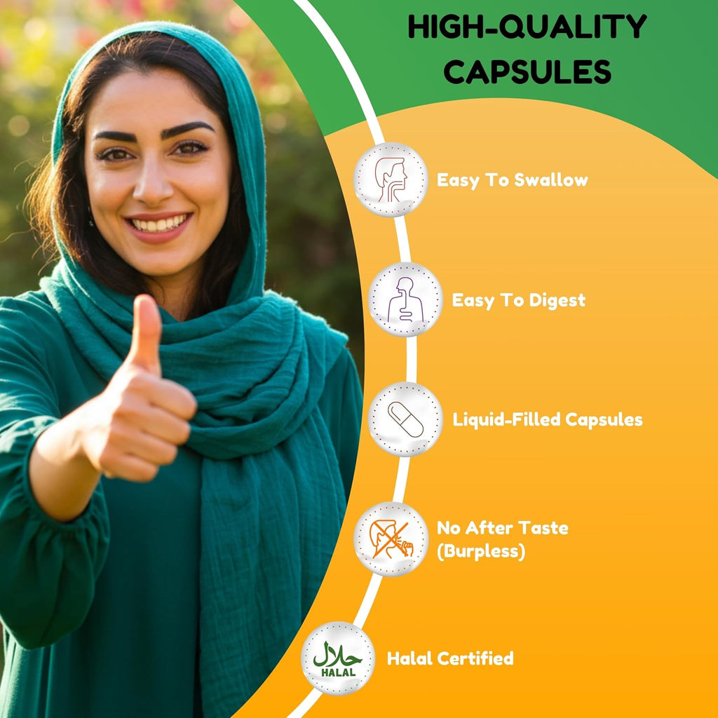Halal Multivitamins for Women, Men & Adults, 30 Servings | Iron, Vitamin A, B6, B12, Biotin, Niacin, C, D3, E, Zinc, Calcium, Folic Acid, CoQ10 | Halal Vitamins