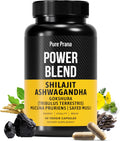 Pure Himalayan Shilajit Capsules for Men with Ashwagandha, Gokshura & Safed Musli - Extra Strength Organic Shilajit and Ashwagandha Supplement - Tribulus (Gokshura) for Men's Vitality