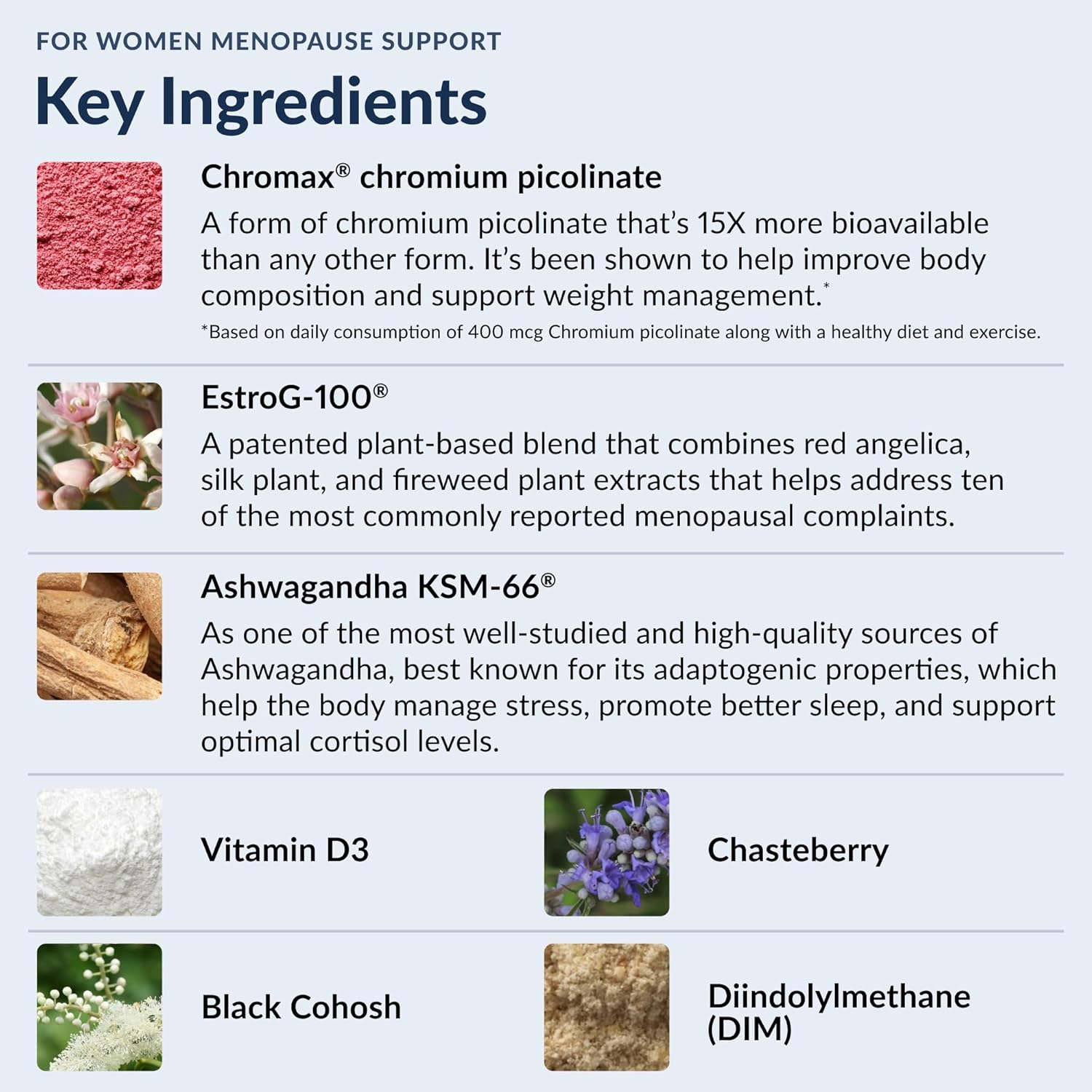 Stonehenge Health for Women Menopause Support for Peri + Menopause + Post - Mood, Energy, Stress, Hot Flashes, Night Sweats, Sleep & Cortisol, Chromax Chromium, Vitamin D3, KSM-66 Ashwagandha Extract