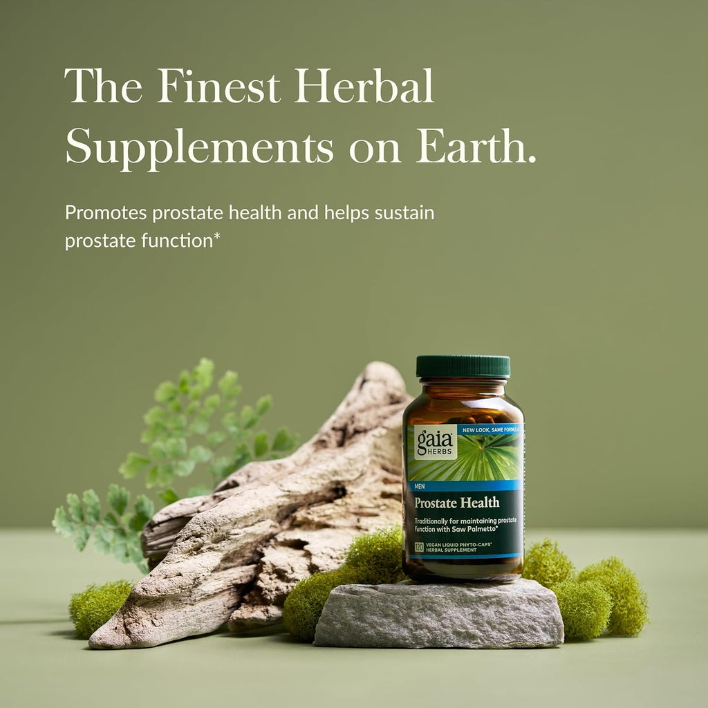 Gaia Herbs Prostate Health - Supports Prostate Health and Function for Men - with Saw Palmetto, Green Tea, Nettle Root, and White Sage - 120 Vegan Liquid Phyto-Capsules (40-Day Supply)