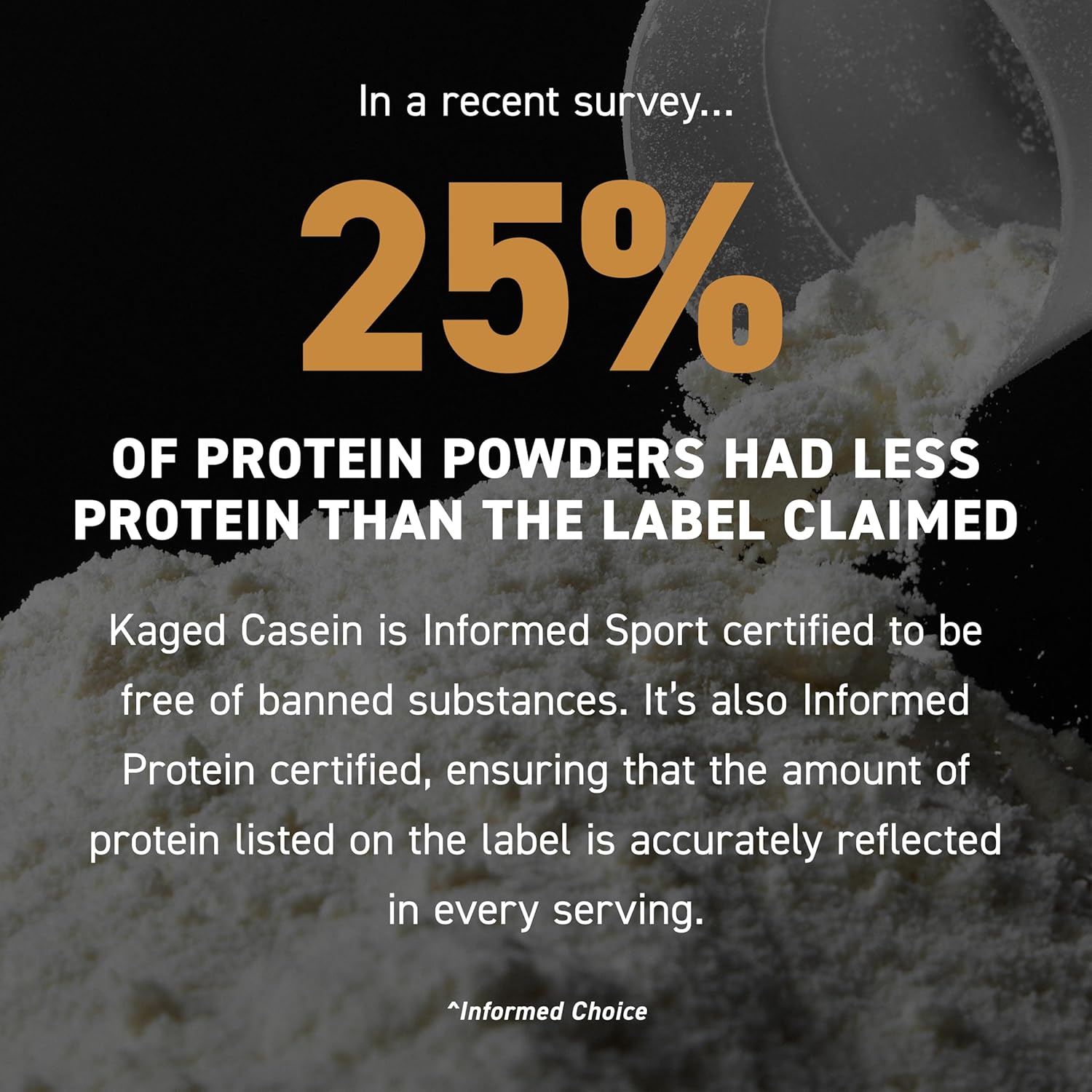 Kaged Premium Casein Protein Powder Vanilla Micellar Casein Banned-Substance Free Supplement Build Muscle and Recover Faster Kasein 27 Servings