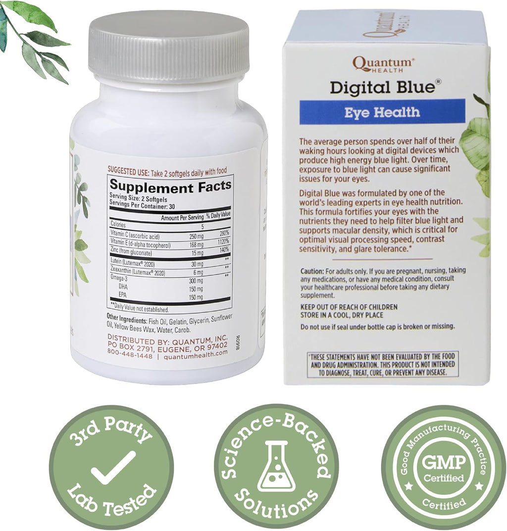Quantum Health Digital Blue Eye Health, 60 Softgels