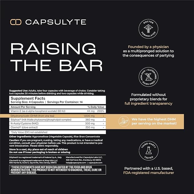 Pregame | Prevent Feeling Awful After Drinking | Alcohol Aid and Liver Health | Doctor Formulated | DHM, N-Acetyl Cysteine NAC, Milk Thistle (14 Doses, 56 Capsules)
