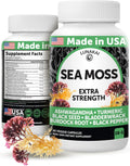 Lunakai USA Made Irish Sea Moss Capsules with Black Seed Oil, Ashwagandha, Burdock Root & Bladderwrack, 60ct
