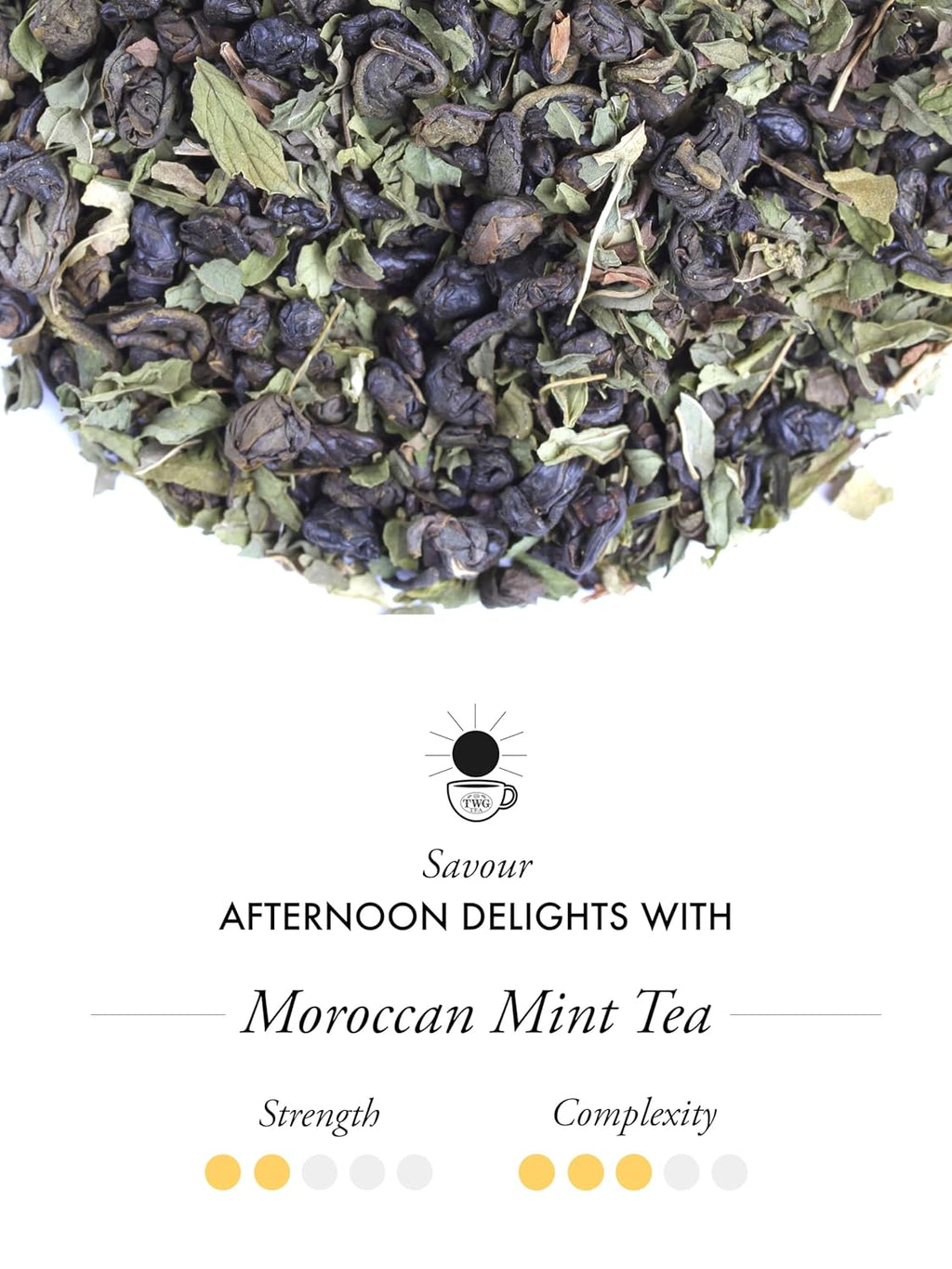 TWG Tea | Moroccan Mint Tea | Green Tea | Spearmint Leaves | 15 Hand Sewn Cotton Tea Bags | Gift Set