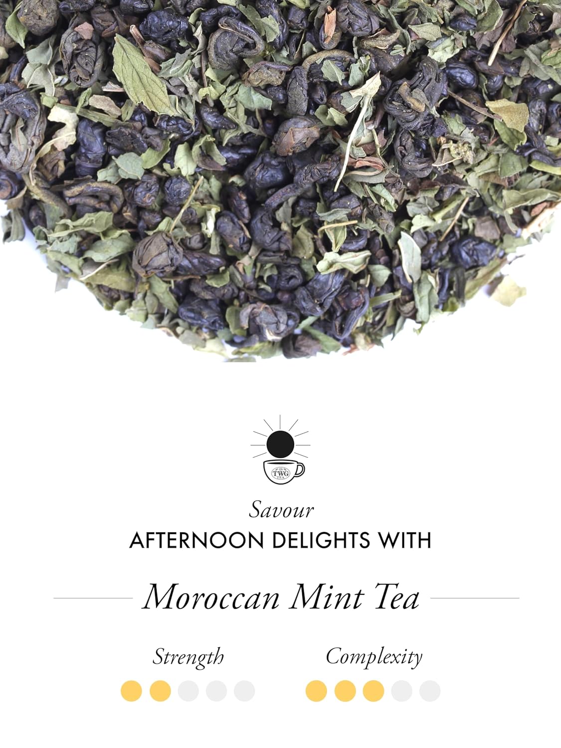 TWG Tea | Moroccan Mint Tea | Green Tea | Spearmint Leaves | 15 Hand Sewn Cotton Tea Bags | Gift Set