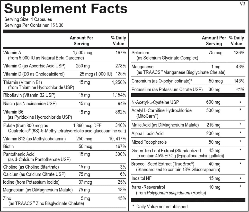 Mito-Boost Blend Dietary Supplement | Cellular Energy and Anti-Aging, Nutrient Daily Support with Antioxidants, Detox Pathway Management, Immune System Maintenance (60 Capsules)