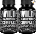 Wild Magnesium Complex for Women & Men – 7 Magnesium Forms in One: Glycinate, Citrate, Malate & More – High-Absorption Magnesio Complex with Fulvic Mineral Blend – 90 Capsules, 450 mg (Pack of 2)