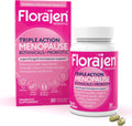 Florajen Triple-Action Menopause Probiotic - Hormonal Balance, Hot Flash, & Mood Swing Relief - Weight Management & Digestive Support - Featuring Berberine, Black Cohosh, & Botanical - 30 Capsules