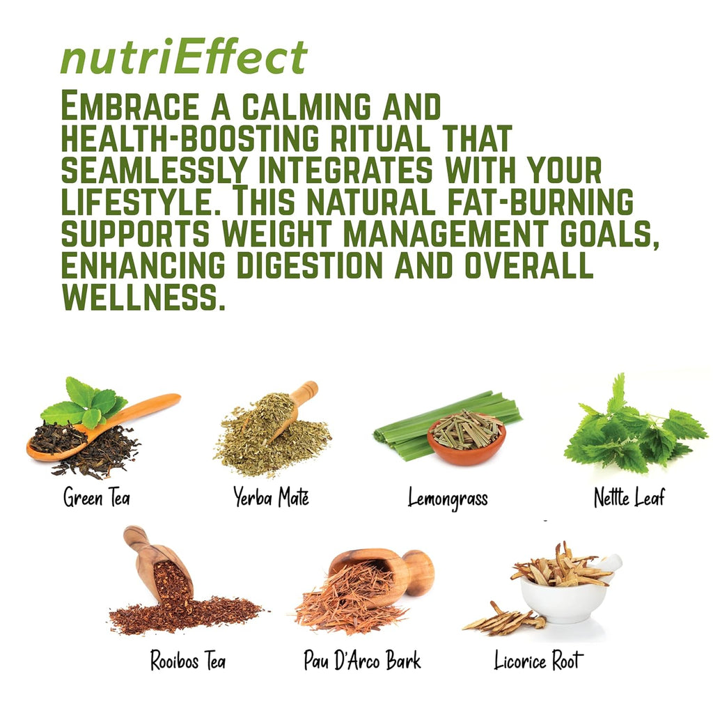 nutriEffect Weight Loss Herbal Tea | Detox & Digestion Support | Bloating Relief | Promotes Fat Reduction & Weight Management | Weight Support Blend with Natural Ingredients