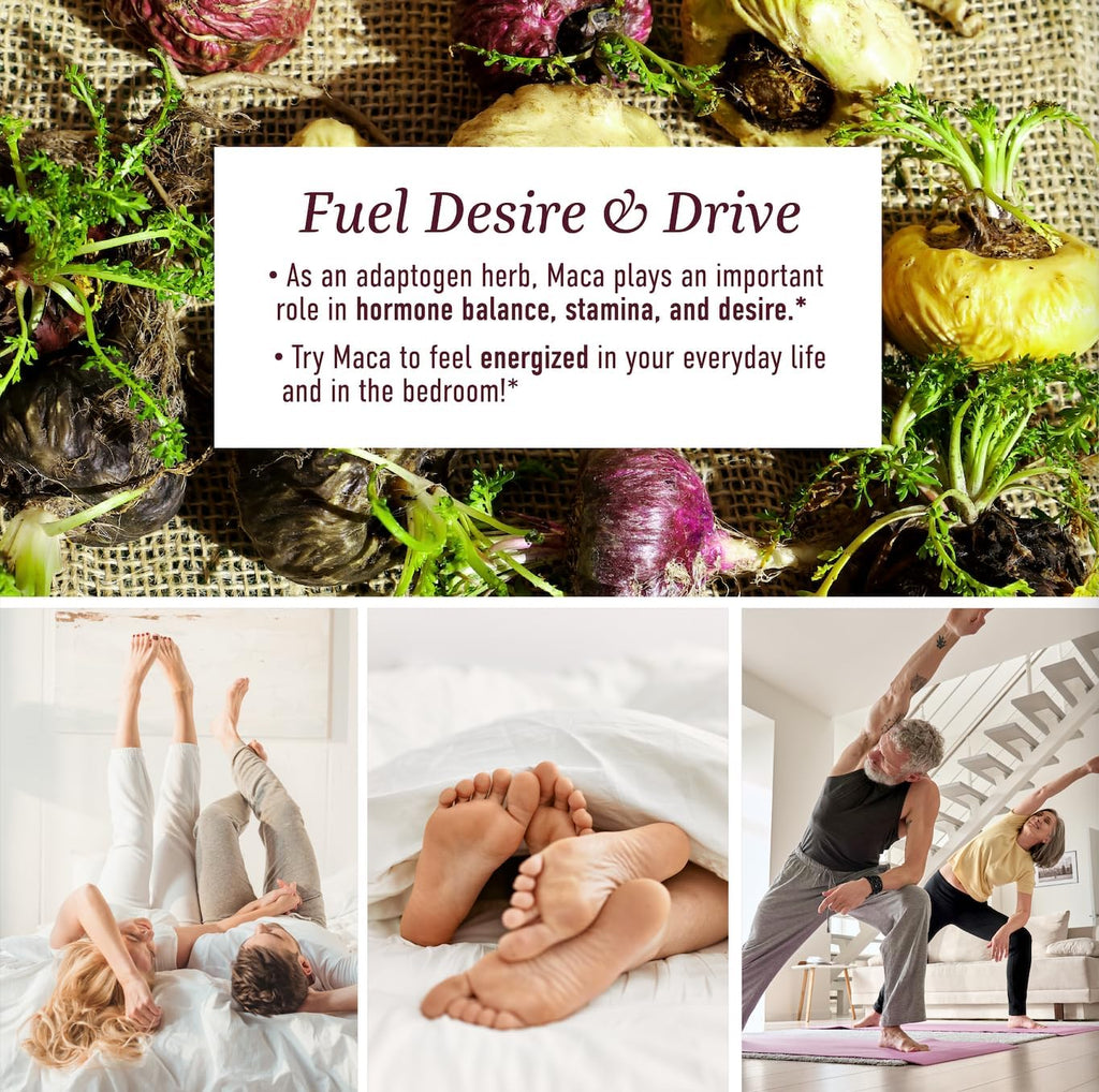 Maca Root Gummies with Natural Peach Flavor | Drive, Performance & Energy Support | Hormone Balance for Women and Men | Herbal Supplements 200MG Extra Strength | Vegetarian, Non-GMO | 60 Gummies
