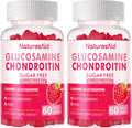 Nutrition Glucosamine Chondroitin Gummies with MSM & Elderberry Extra Strength - Joint Support, Antioxidant Immune Support Supplement for Adults, Men & Women.(2 Pack) Raspberry
