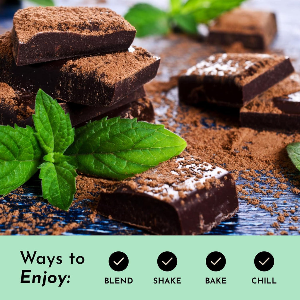JUST INGREDIENTS Mint Chocolate Protein Powder – 30 Serving Bag – Grass-Fed Whey & Plant Protein Blend with Real Cocoa & Peppermint –Sweetened, Non-GMO, Gluten-Free, No Artificial Flavors