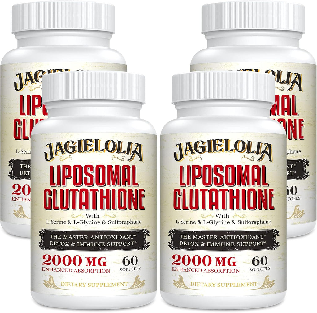 Liposomal Glutathione 2000 mg with L-Serine, L-Glycine & Sulforaphane – Active L-Glutathione Unique Formulation to Enhance Absorption - Master Antioxidant, Detoxifying & Immune | 240 Softgels
