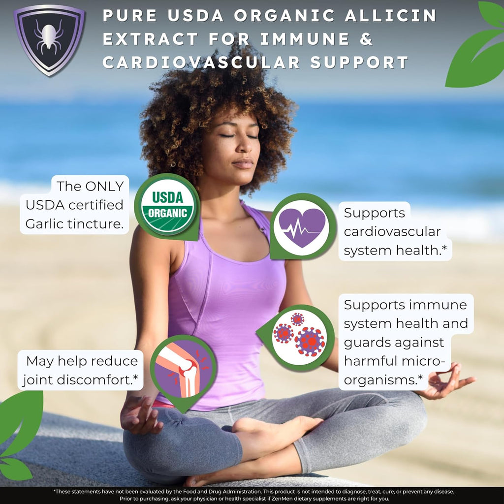 Zenmen Tick-Borne Support Complete Bundle - Longer Term Wellness Support After Exposure - 3 Tick Immune Support + 2 Monolaurin + 3 Green Black Walnut Tincture + 3 Garlic Tincture