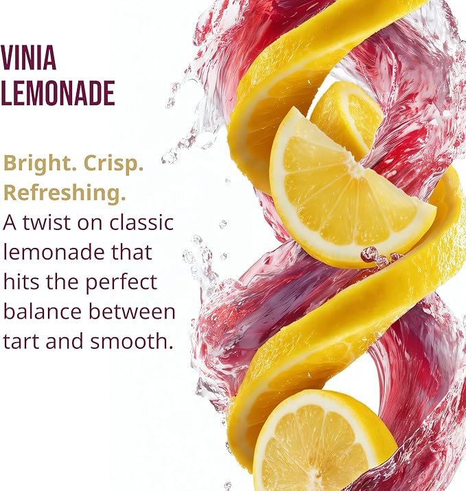 VINIA Resveratrol Electrolyte Hydration Powder Mix, Lemonade | Boost Blood Flow & Circulation | Sea Salt, Coconut Water Potassium, Magnesium, Informed Sport Certified, 30 Sticks