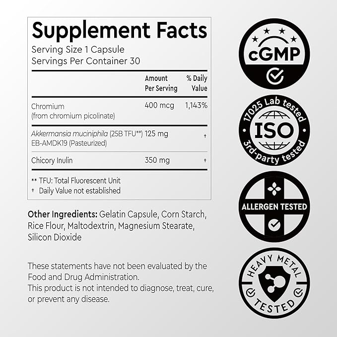 Gut Health & Immune Balance Supplement - Probiotic-Inspired Postbiotic Formula with Premium Akkermansia EB-AMDK19, Supports Digestion & Immunity, Made in USA