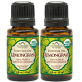 US Organic 100% Pure Lemongrass Essential Oil, USDA Certified Organic, Extracted by Steam Distillation Method, for Hair, Nail Polish Remover, Bees Attraction, and More. 15 ml, Value 2 Pack