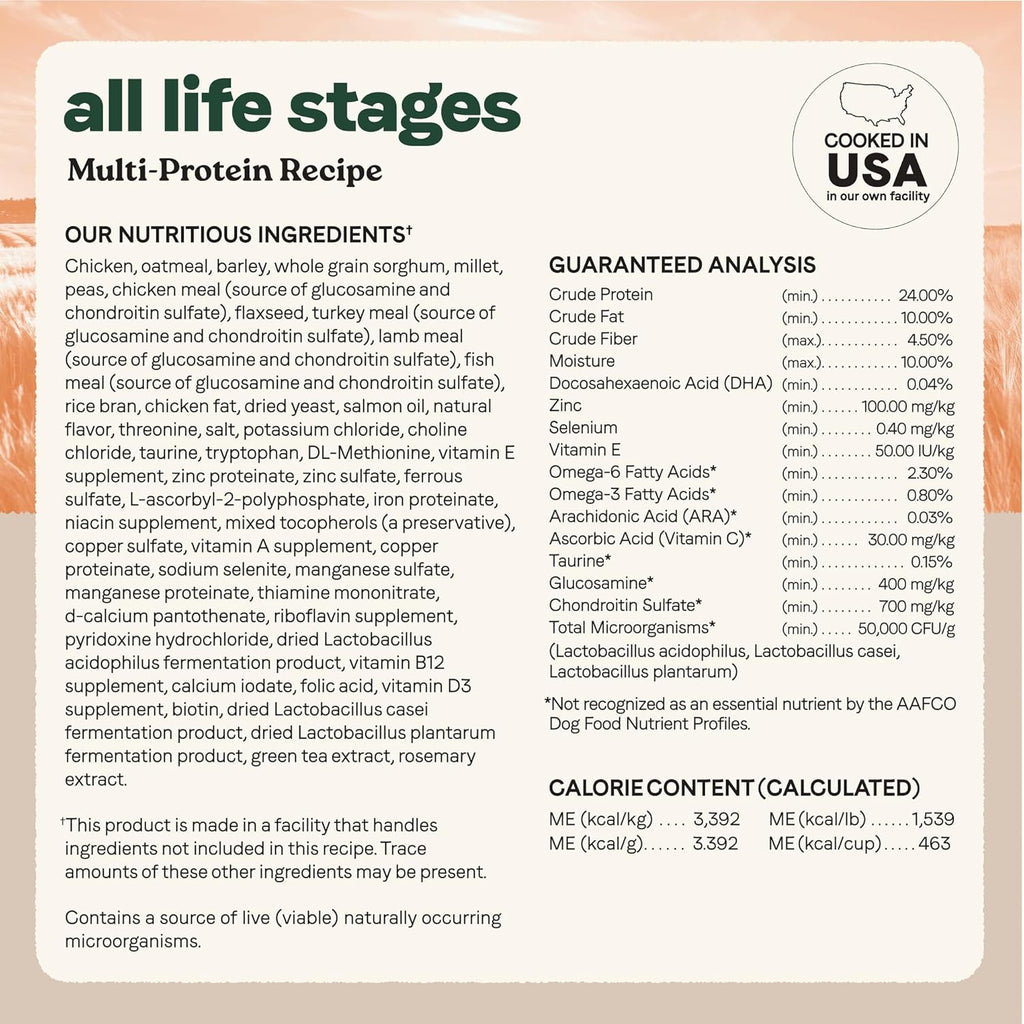Canidae All Life Stages Multi-Protein Recipe with Chicken, Turkey, Lamb, and Fish – High Protein Premium Dry Dog Food for All Ages, Breeds, and Sizes– 40 lbs.