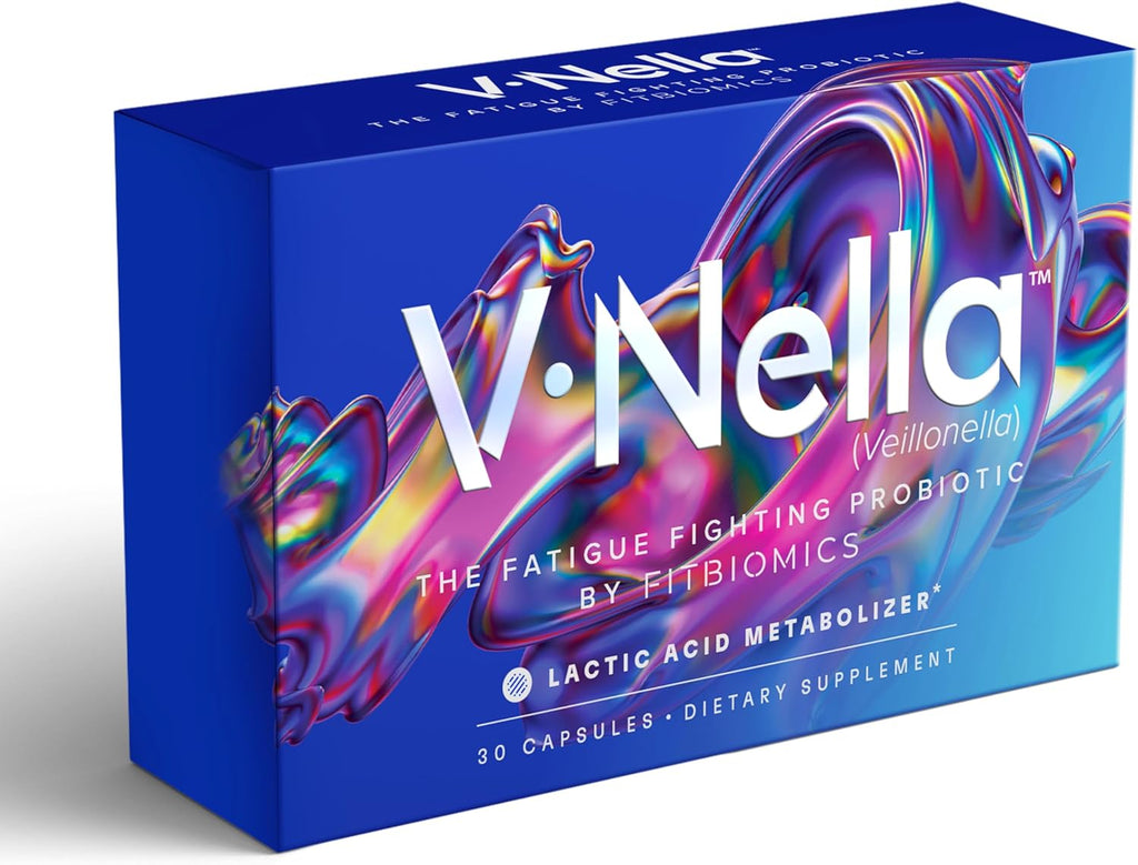 V•Nella Lactic Acid Metabolizing Probiotic Supplement - Revolutionary Gut Health Supplement and Energy Booster for Fatigue - Supports Endurance, Microbiome Balance, and Digestive Health