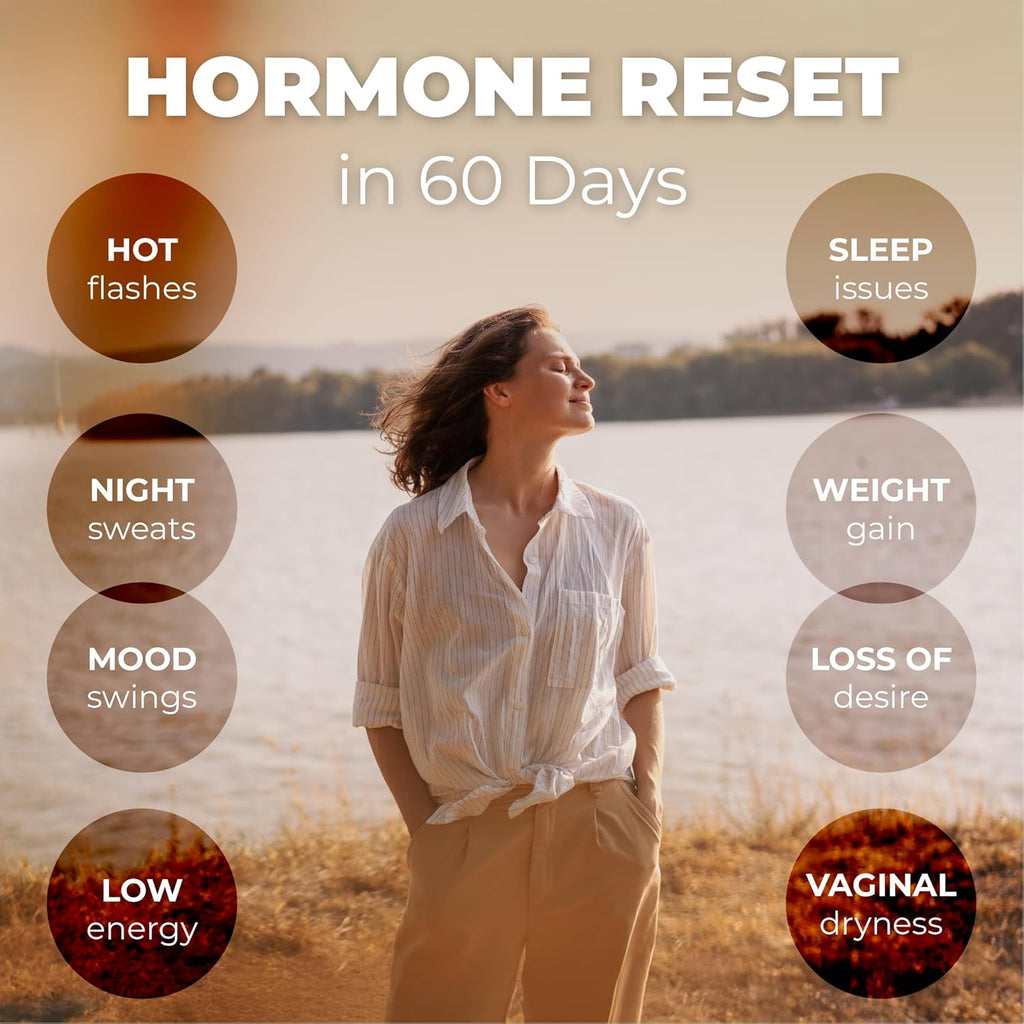 Meno- Menopause Hormonal Balance for Women, Estrogen Soy Isoflavones Menopause Supplement for Women, Ashwagandha, Black Cohosh Hot Flashes Menopause Relief, Night Sweats Relief 180Caps