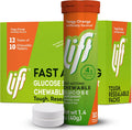 Lift Glucose Fast-Acting Glucose Chewable Energy Tablets, Orange, 10 ct Tube (Pack of 12)