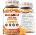 Calcium 1200 mg with Vitamin D3 Gummies - Calcium + Turmeric Supplement for Women and Men with Vitamin K2 B12 - Support Bone & Muscle - Sugar Free - Vegan (60 Count)