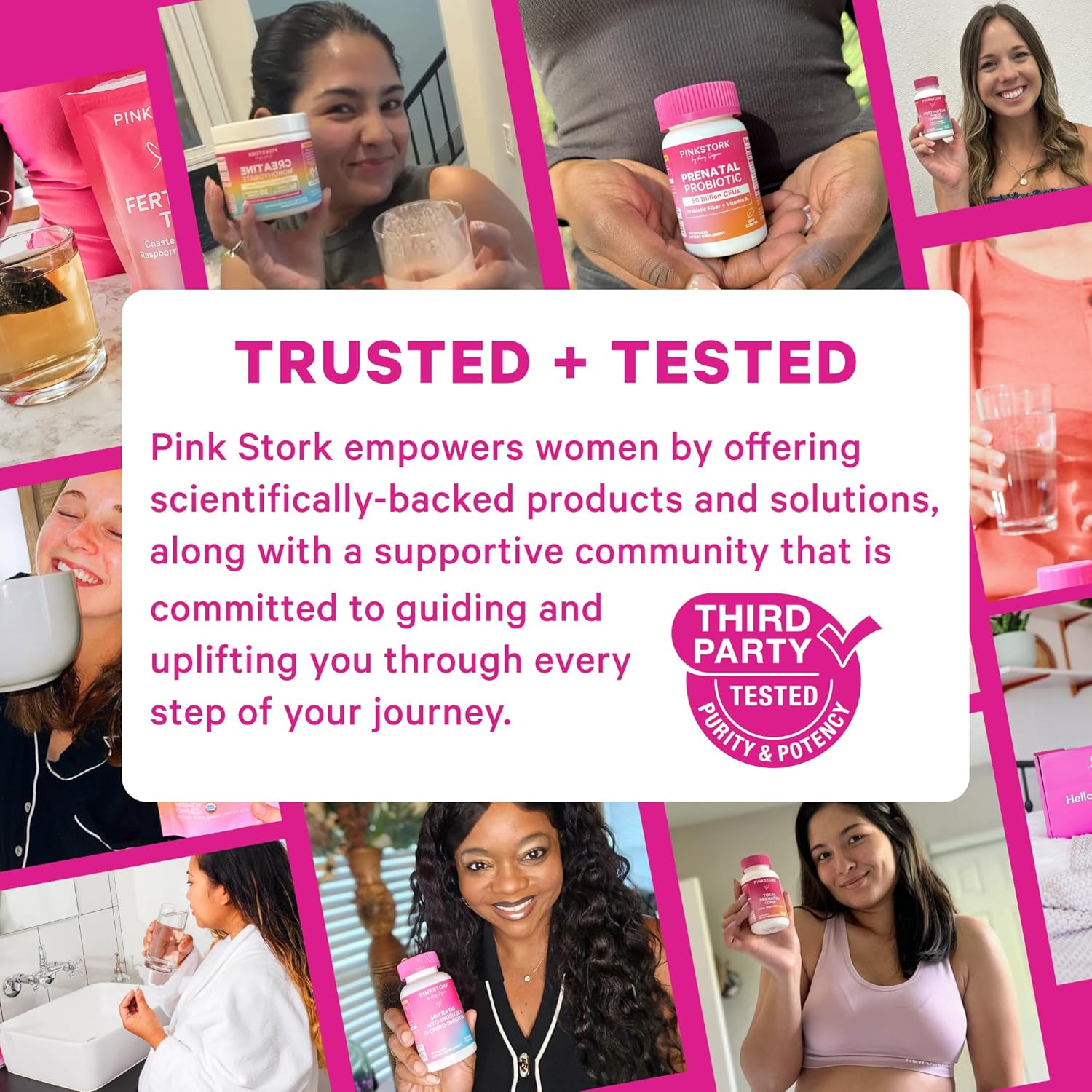 Pink Stork Postpartum Mood Support - Postnatal Hormone Balance for Women - Breastfeeding Friendly - Stress & Cognitive Support, New Mom Essentials - Ashwagandha, Chamomile, & Vitamin D, 60 Capsules